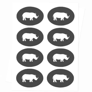 branded oval sheet labels for jars and bottles