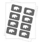 custom rounded corner sheet labels for packaging