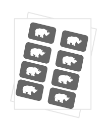 custom rounded corner sheet labels for packaging