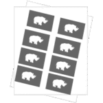 durable rectangle labels printed on sheets