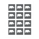 durable square labels printed on sheets