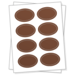 Oval sheet labels