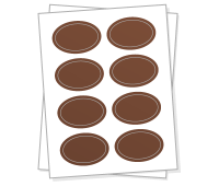 Oval sheet labels