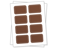 Rounded corner sheet labels