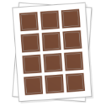 Square sheet labels