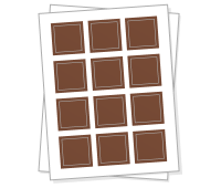 Square sheet labels
